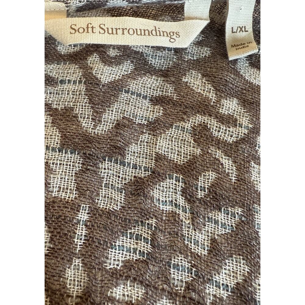Soft Surroundings Pasha Pumpkin Wool Leopard Print Cardigan Womens Sz X/XL - Picture 4 of 7
